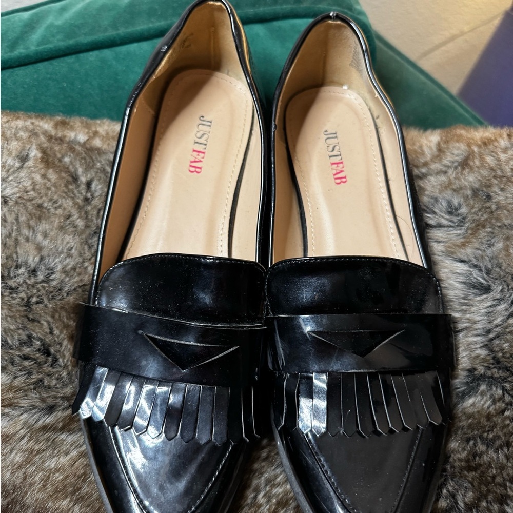 JustFab Black Women's Loafers